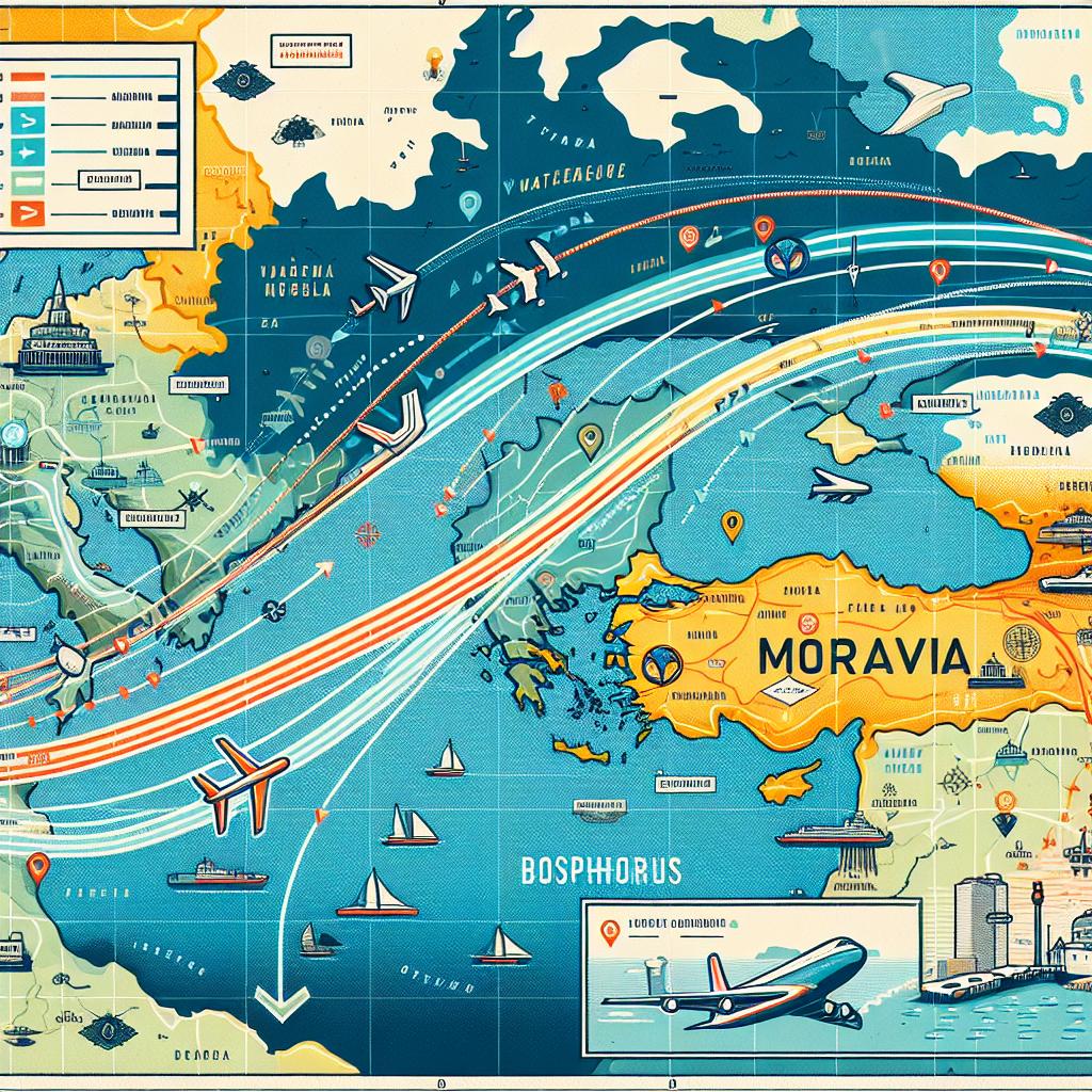 Optimální lety z Moravy na Bospor