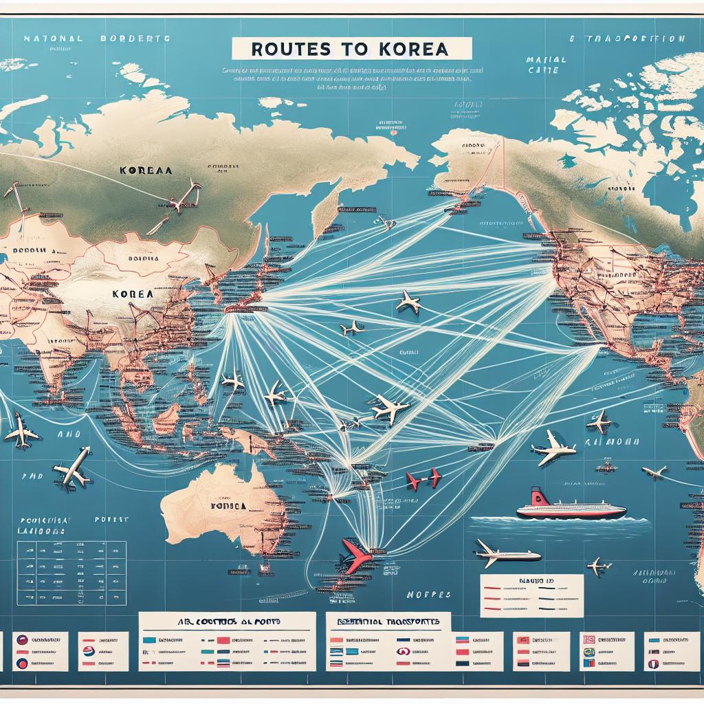 Jaké jsou hlavní trasy do Koreje