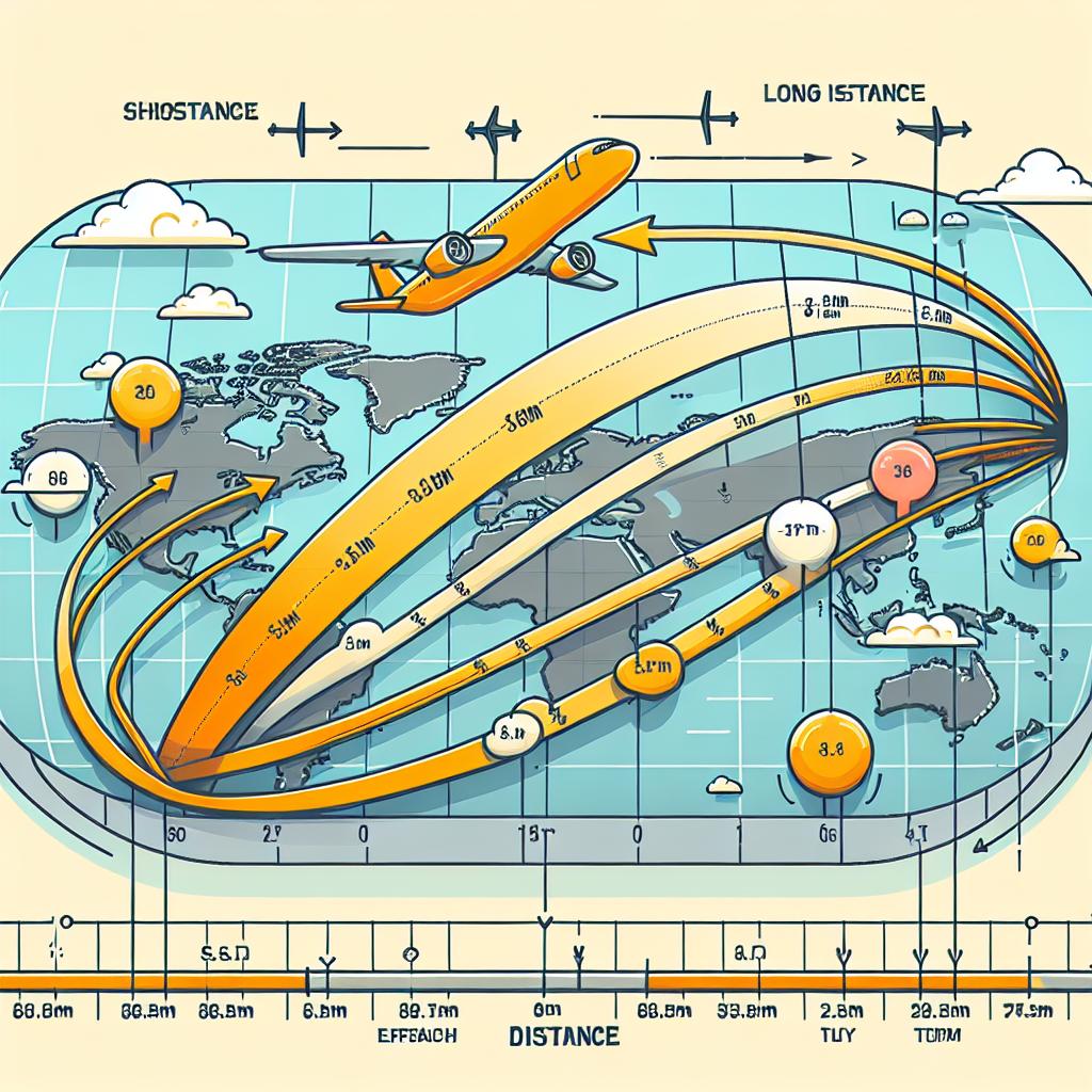 Vliv vzdálenosti na dobu letu
